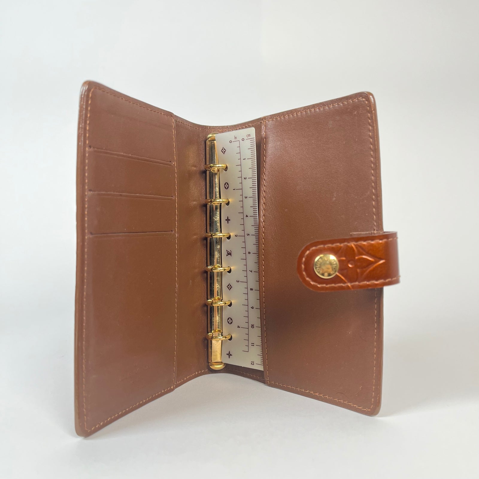 Louis Vuitton Patent Copper Monogram Passport Holder