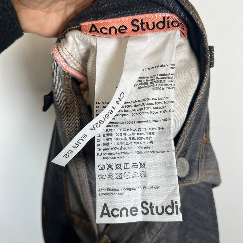 Acne Studios Black 2023M Distressed Baggy Jeans Size 33