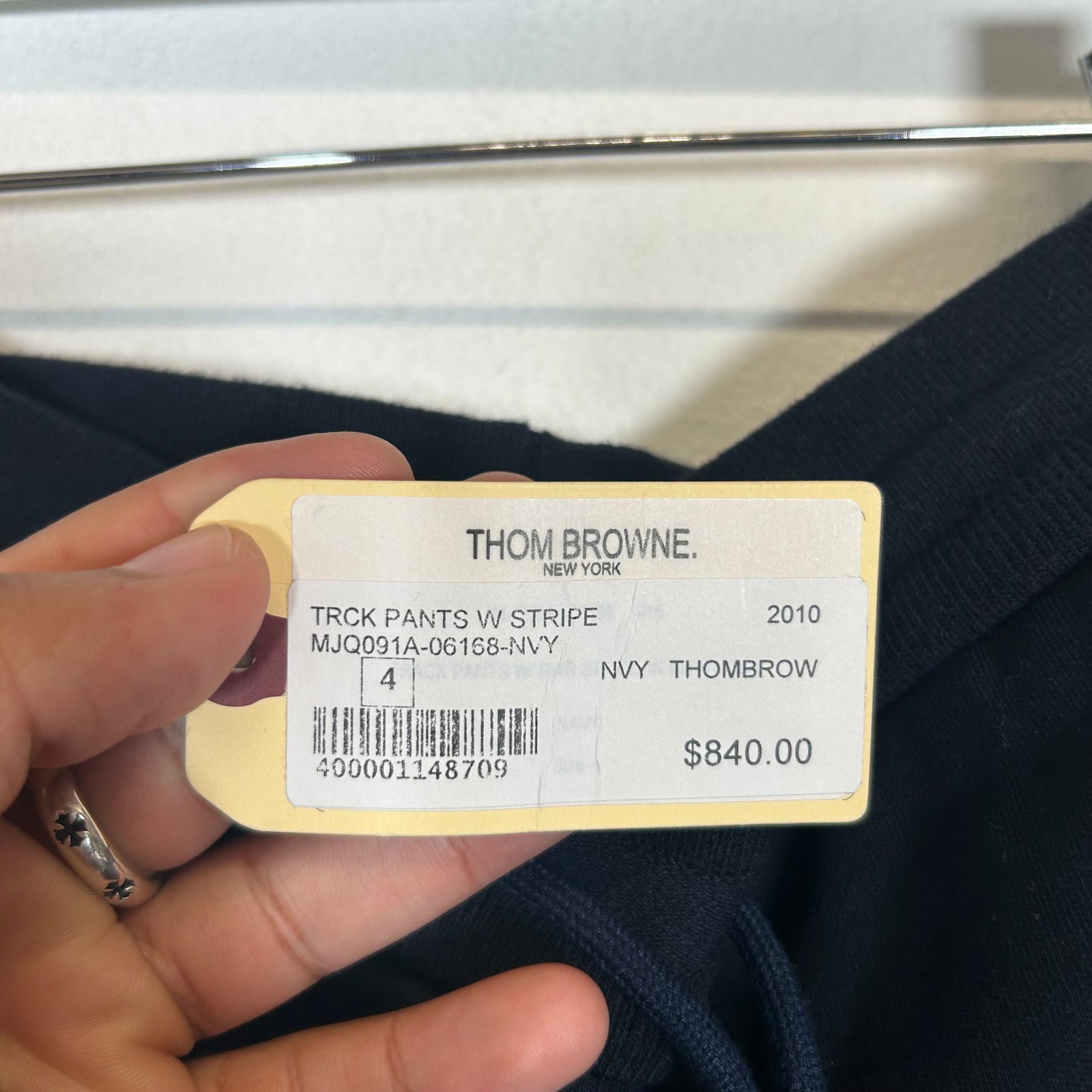 Thom Browne Navy Striped Sweatpants Size 4