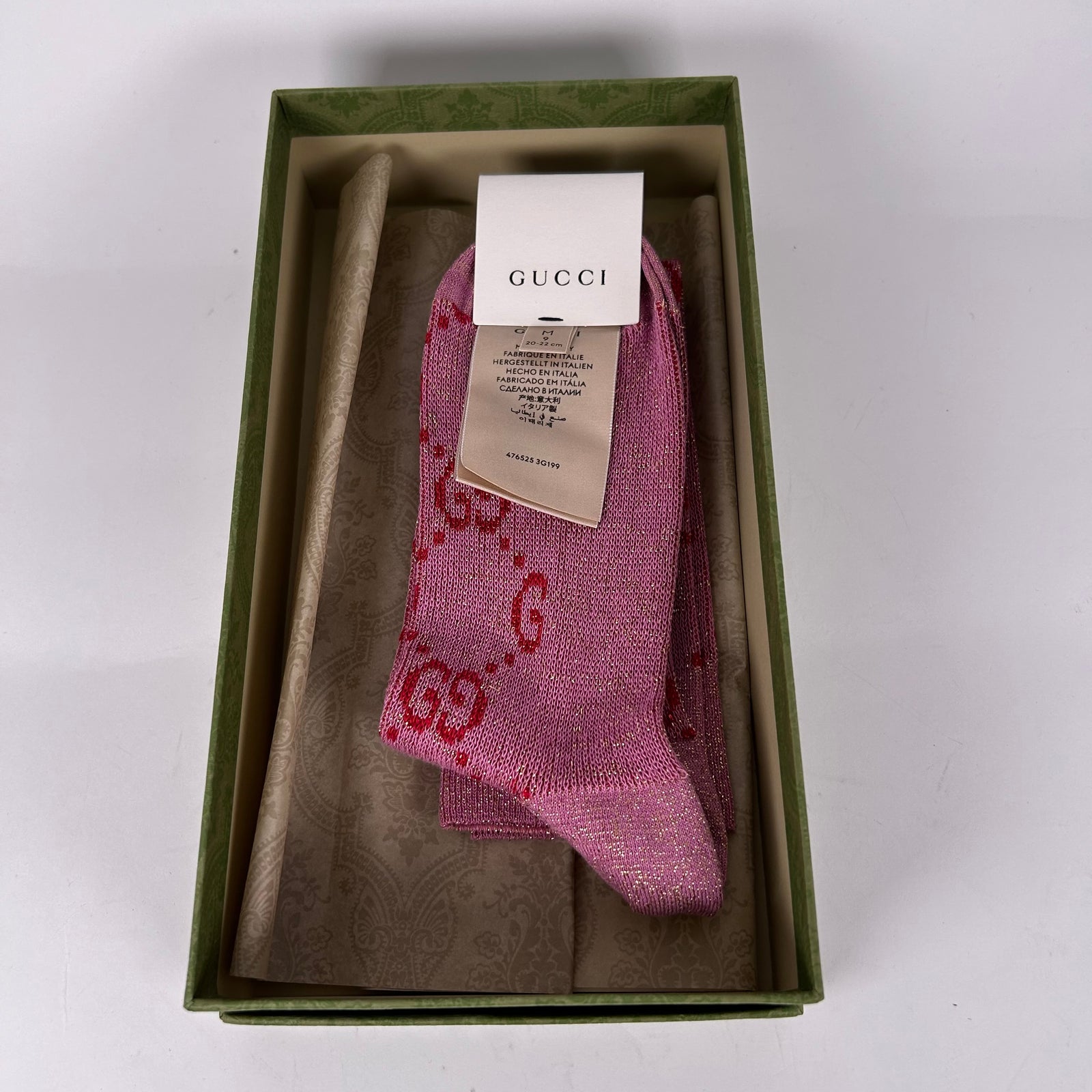Gucci Pink Monogram Socks