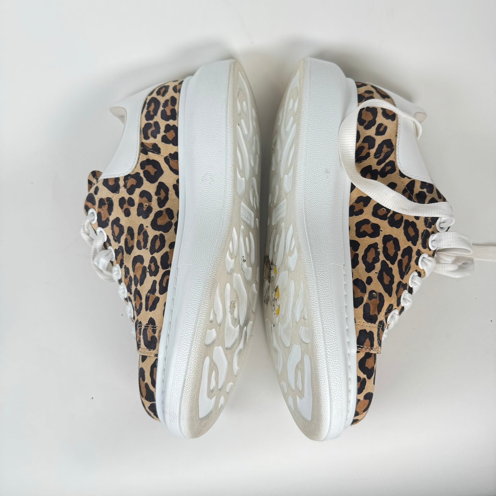 Alexander McQueen Suede Leopard Sneakers Size 39