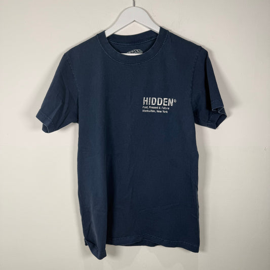Hidden Blue Logo Faded T-Shirt Size M