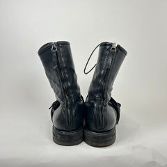 Ernesto Dolani Black Leather Lace Boots Size 10