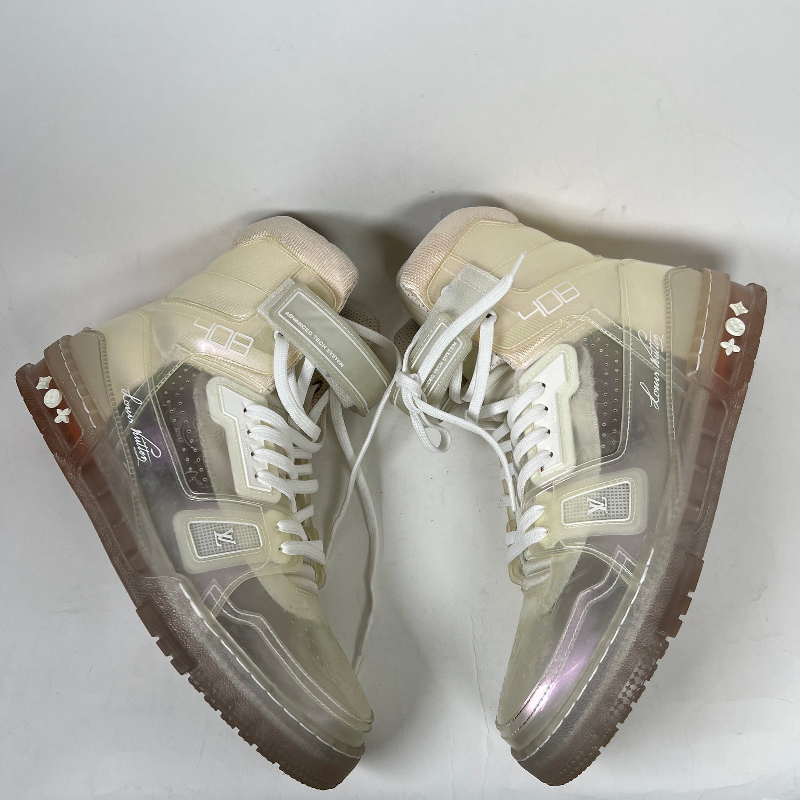 Louis Vuitton Transparent Sky 408 High Top Trainers Size LV 8.5
