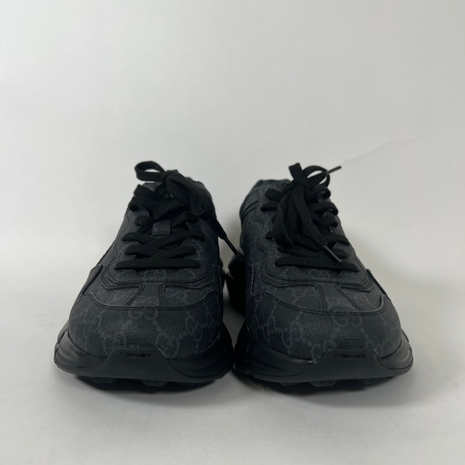 Gucci Black Rython GG Supreme Size 8.5