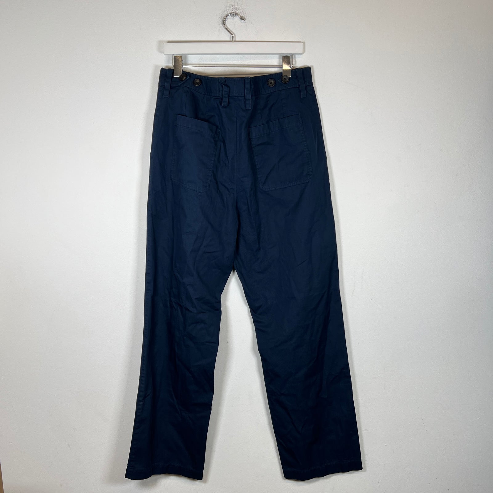 Lanvin Navy Blue Pants Size 50