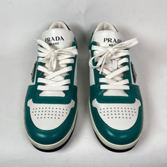 Prada Teal Downtown Leather Sneaker Size 8