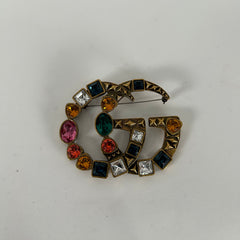 Gucci GG Multi Crystal Broach