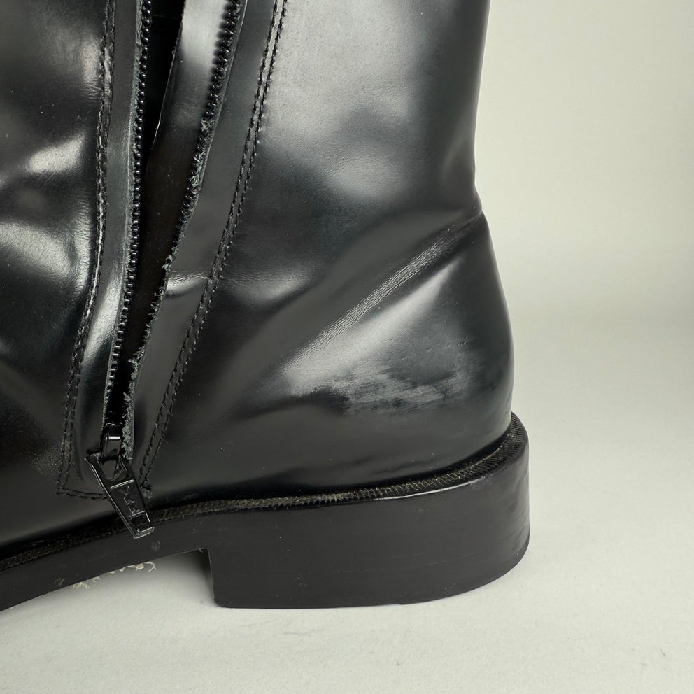 Balenciaga Rim BB Icon Leather Ankle Boots Size 43