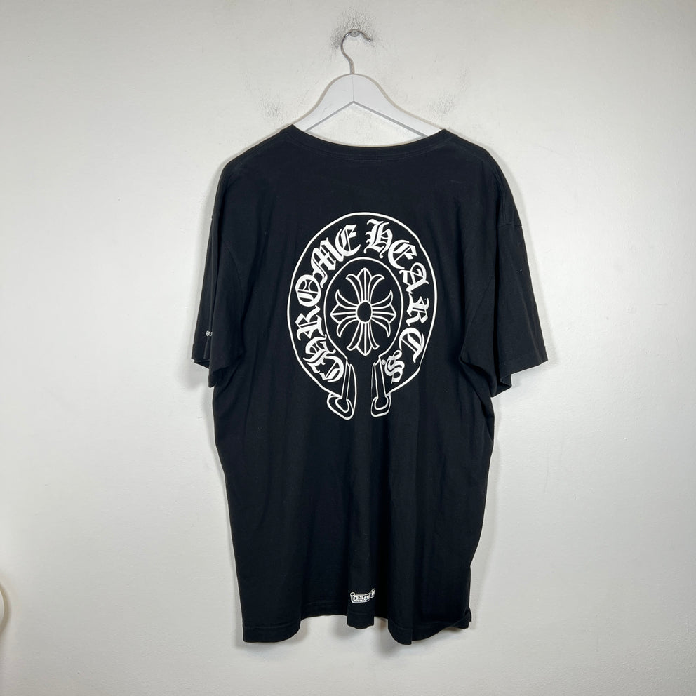 Chrome Hearts Black Horseshoe Logo T-Shirt Size XXL