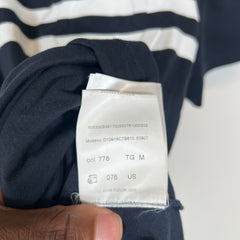 Moncler Navy Maglia Striped Logo T-Shirt Size M