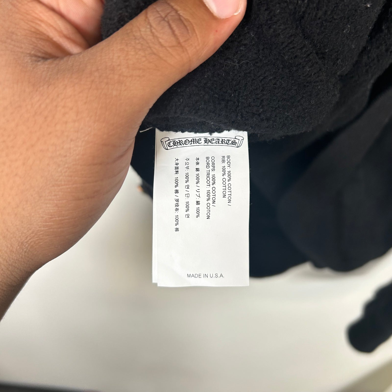 Chrome Hearts Black Triple Cross Hoodie Size M