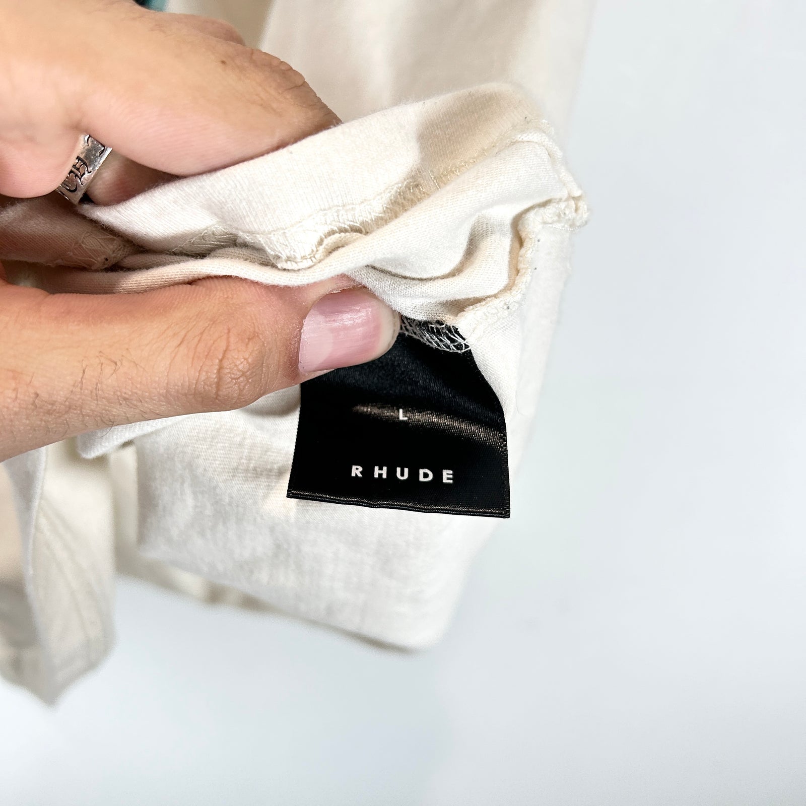 Rhude Graphic White T-Shirt Size L