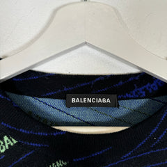 Balenciaga Purple/Green Wool Sweater Size XXL