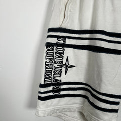 Stone Island x Supreme Blue Stripped Shorts Size S