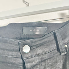 Amiri Black Thigh Logo Jeans Size 34