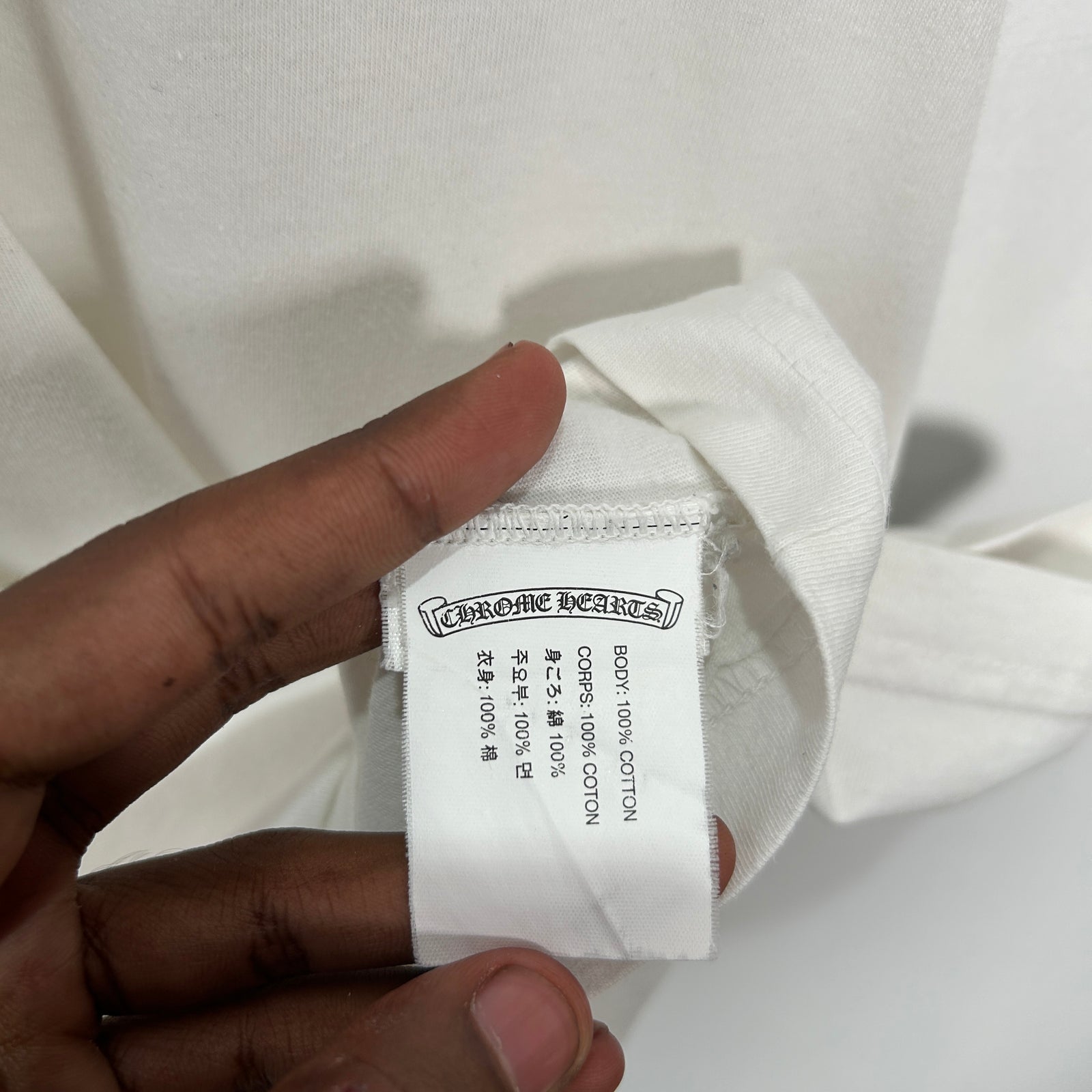 Chrome Hearts Flame Graphic White T-Shirt Size M