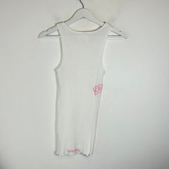 Chrome Hearts White/Pink T-Bar Logo Tank Top Size S