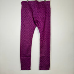 Louis Vuitton Purple Monogram Slim Denim Jeans Size 34