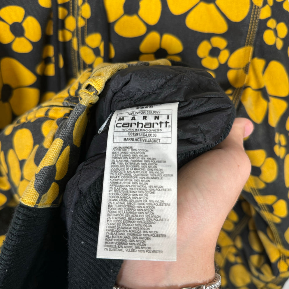 Marni x Carhartt WIP Yellow Sunflower Canvas Work Jacket Size XS