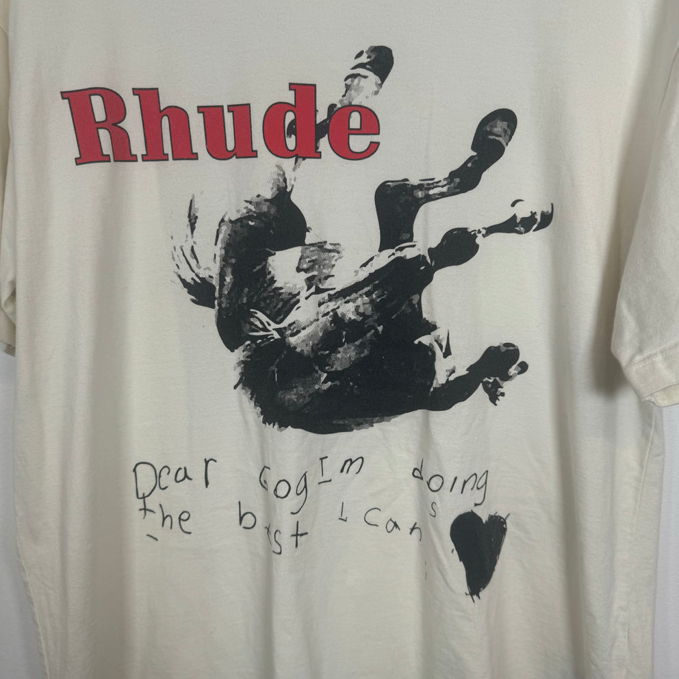 Rhude Cream 'Dear God' Tee Size M