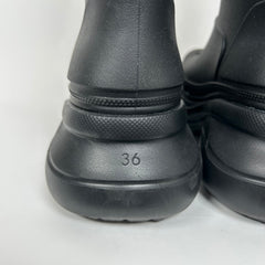 Balenciaga x Croc Black Rubber Boots Size 36