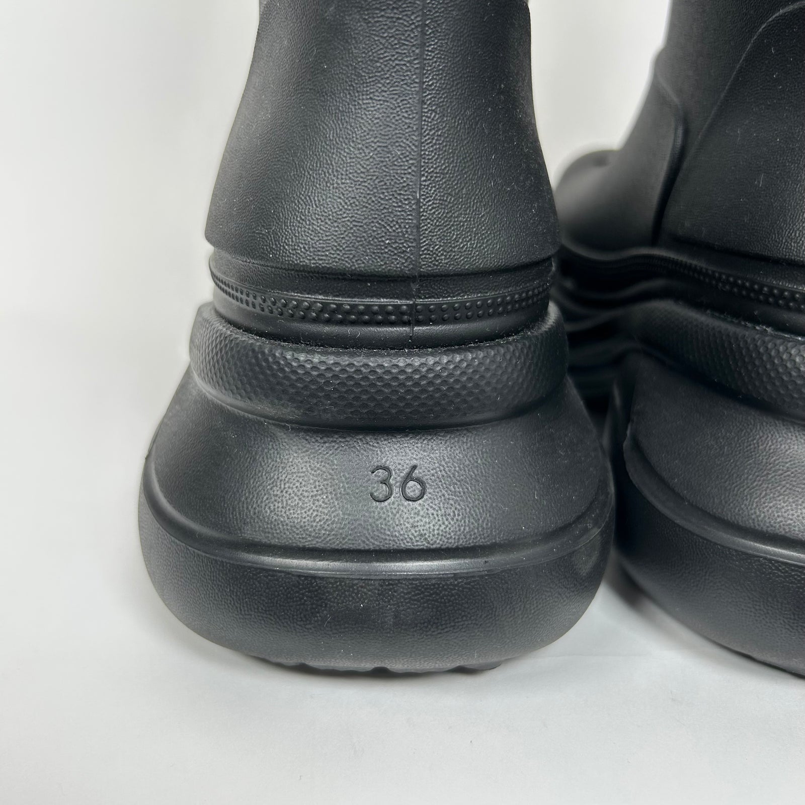 Balenciaga x Croc Black Rubber Boots Size 36