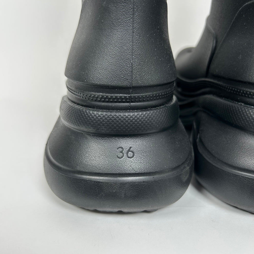 Balenciaga x Croc Black Rubber Boots Size 36