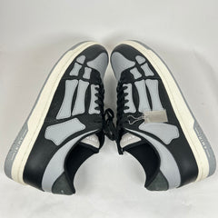 Amiri Black/Grey Skel Low Top Sneaker Size 46