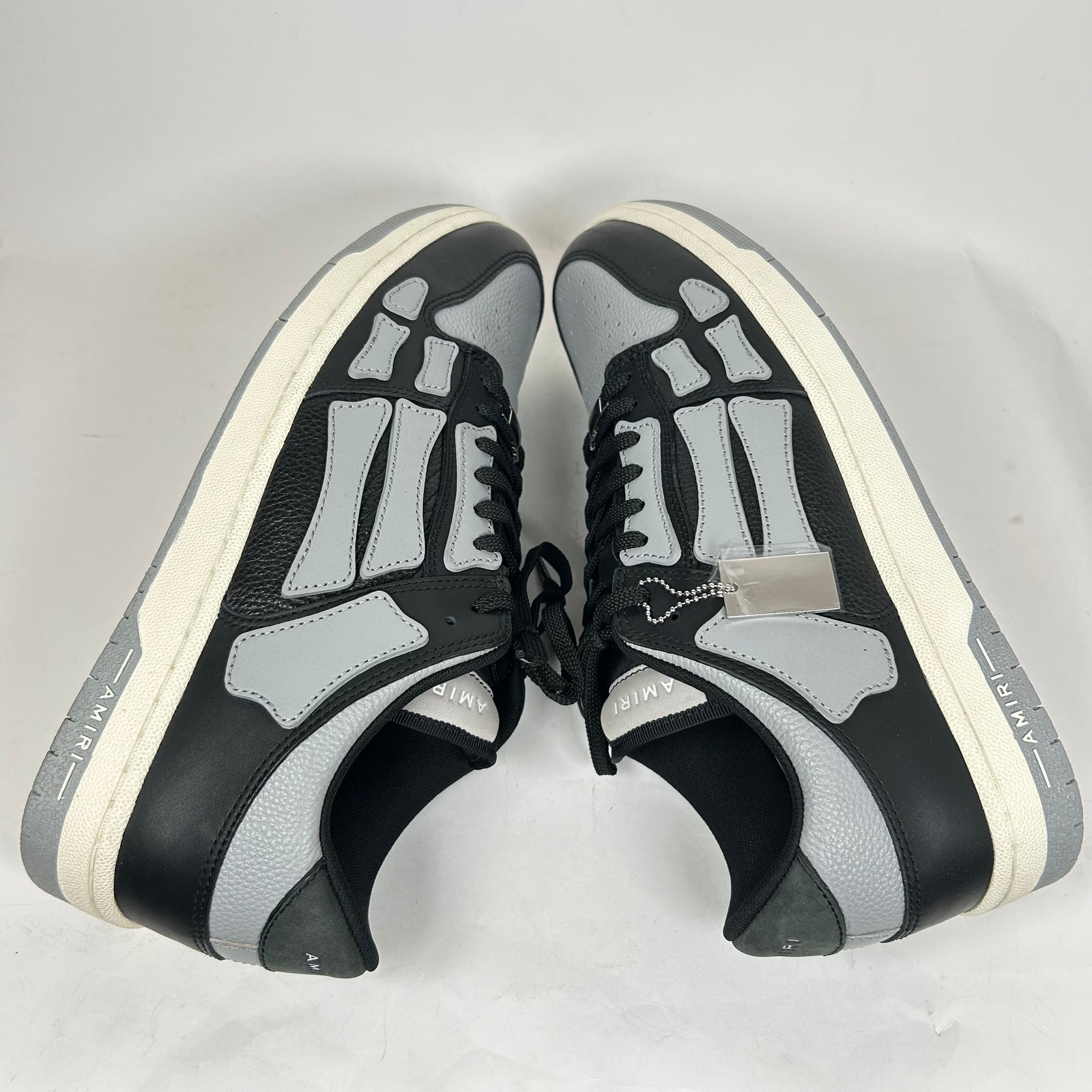 Amiri Black/Grey Skel Low Top Sneaker Size 46
