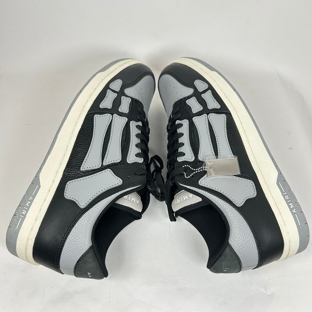 Amiri Black/Grey Skel Low Top Sneaker Size 46