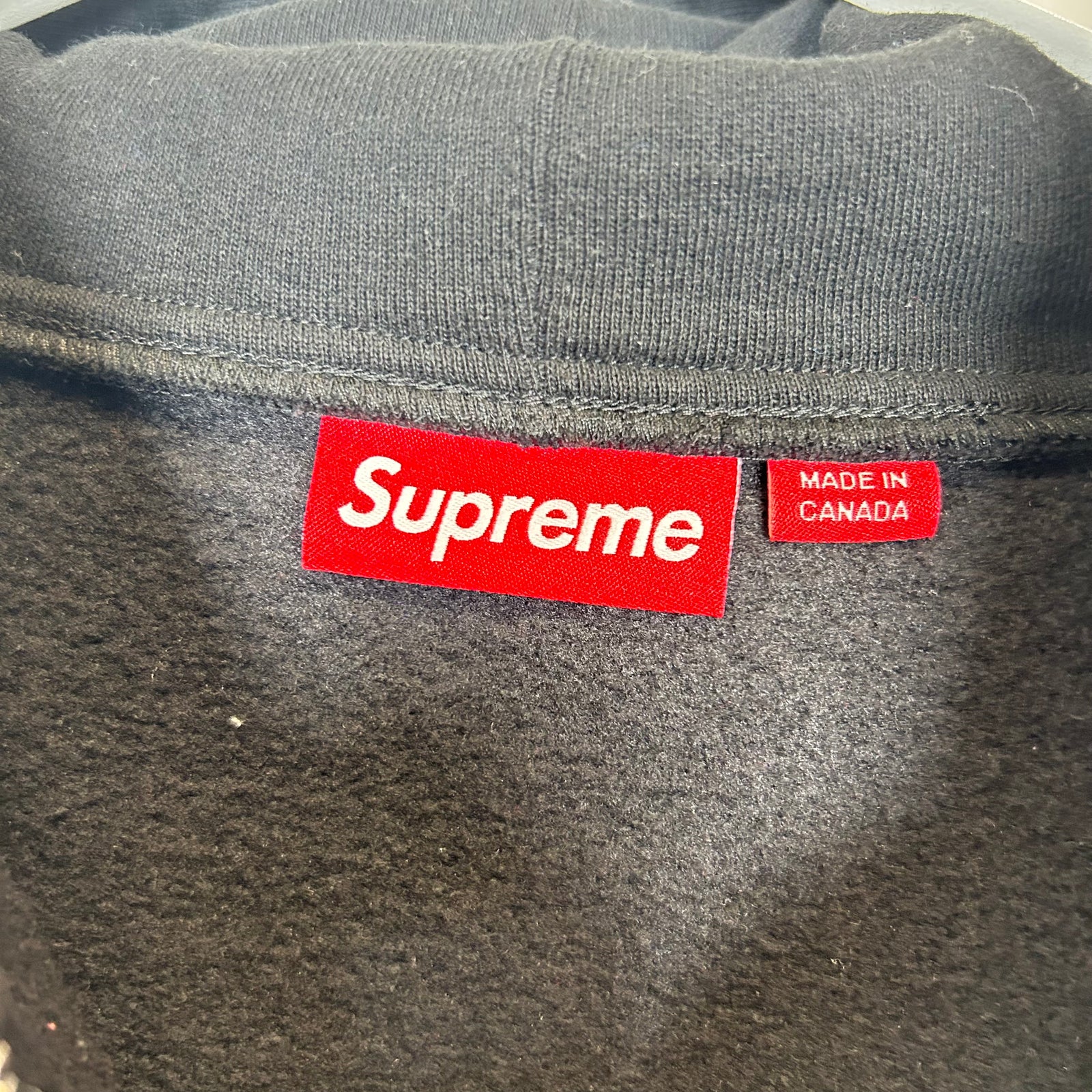 Supreme Black Mini Box Logo Zip-Up Hoodie Size M