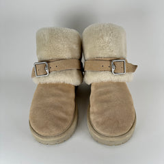 Burberry Chubby Suede Shearling Boots Size 40