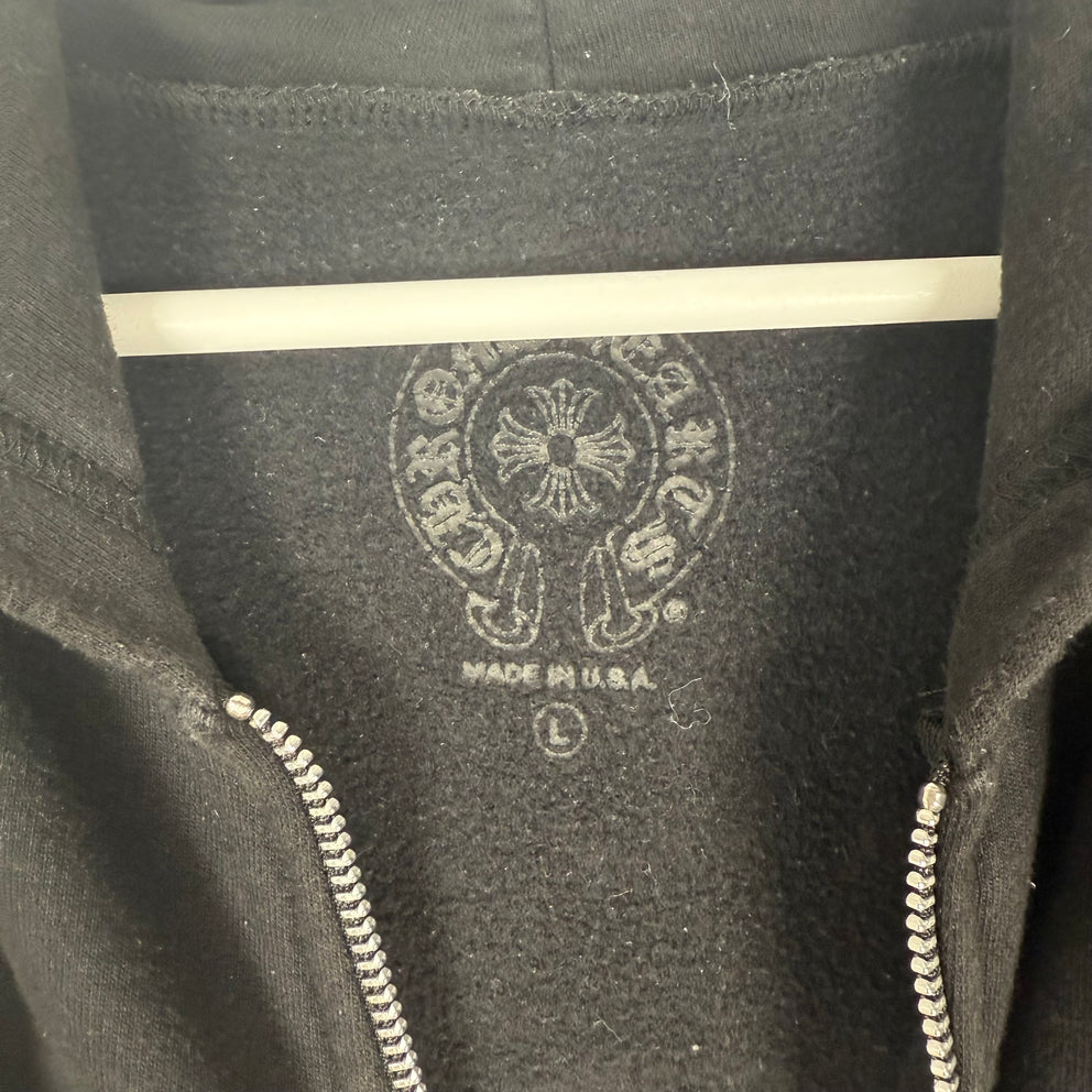 Chrome Hearts T Bar Graphic Zip Up Hoodie Size L