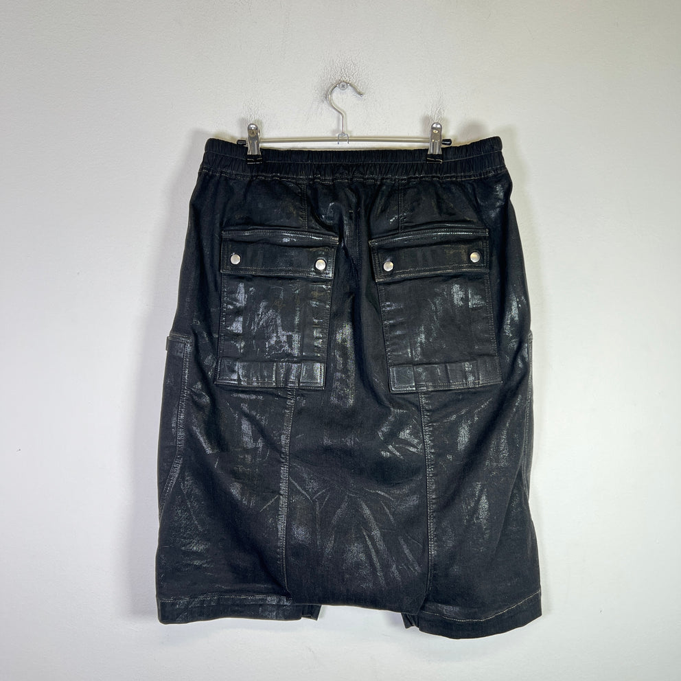 Rick Owens DRKSHDW Waxed Bauhaus Pod Shorts