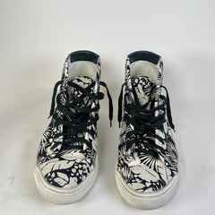 Saint Laurent Floral Malibu Mid Top Sneaker Size 41