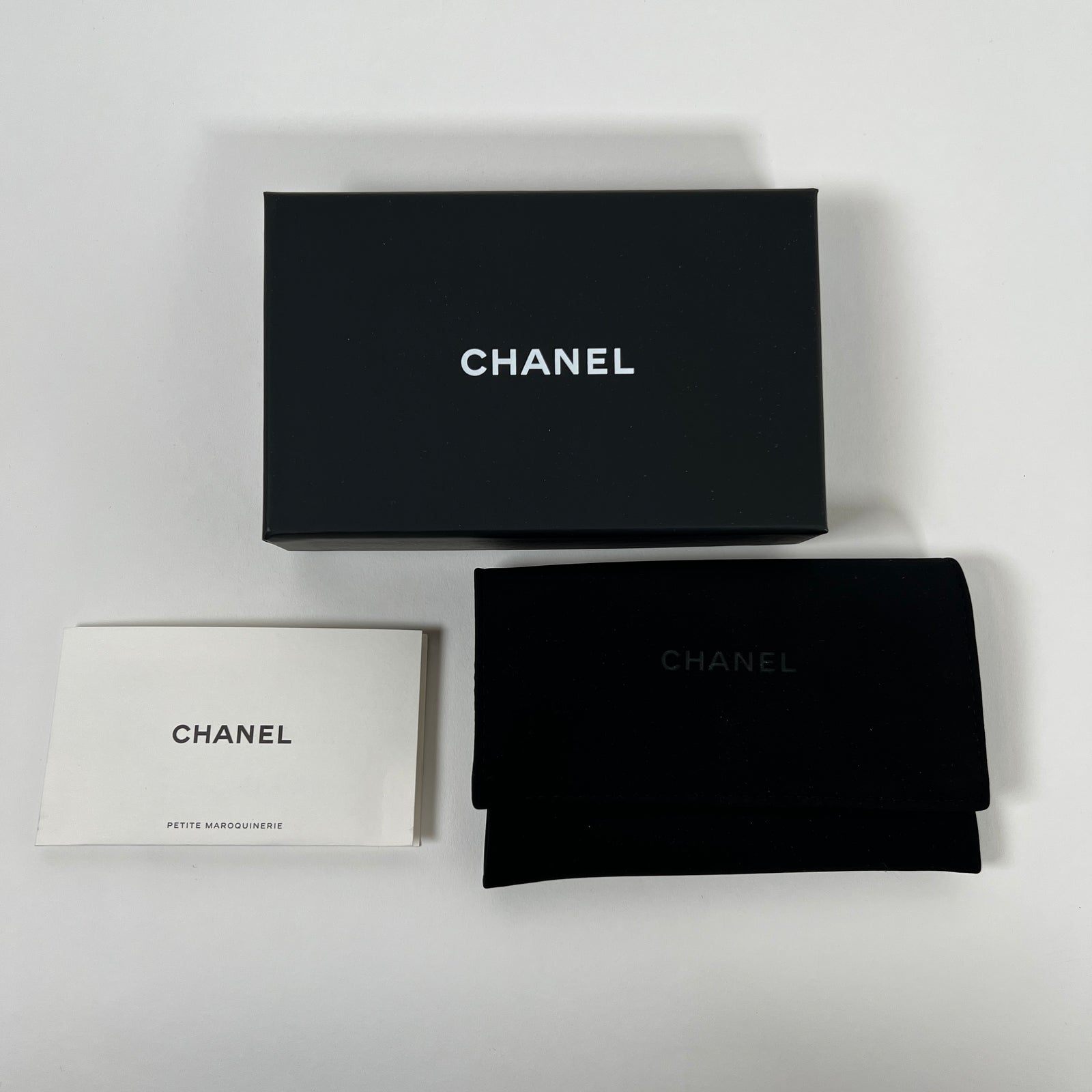 Chanel Beige Caviar Quilted Metal CC Card Holder