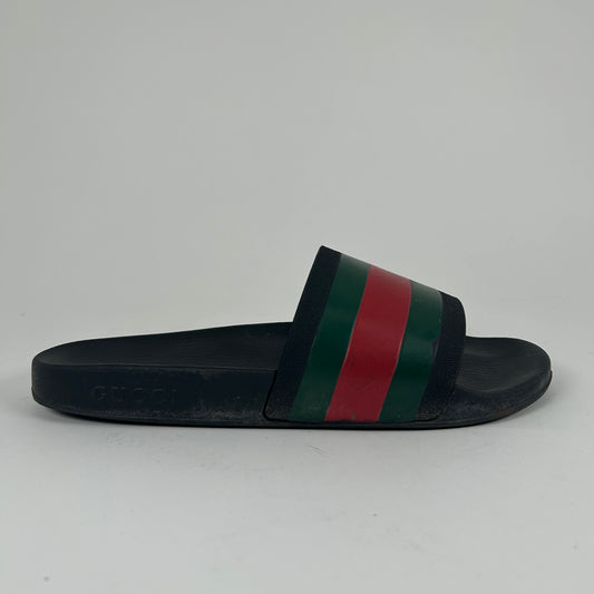 Gucci Black Classic Slides Size 10