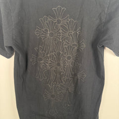 Chrome Triple Black Crosses Graphic T-Shirt Size XS