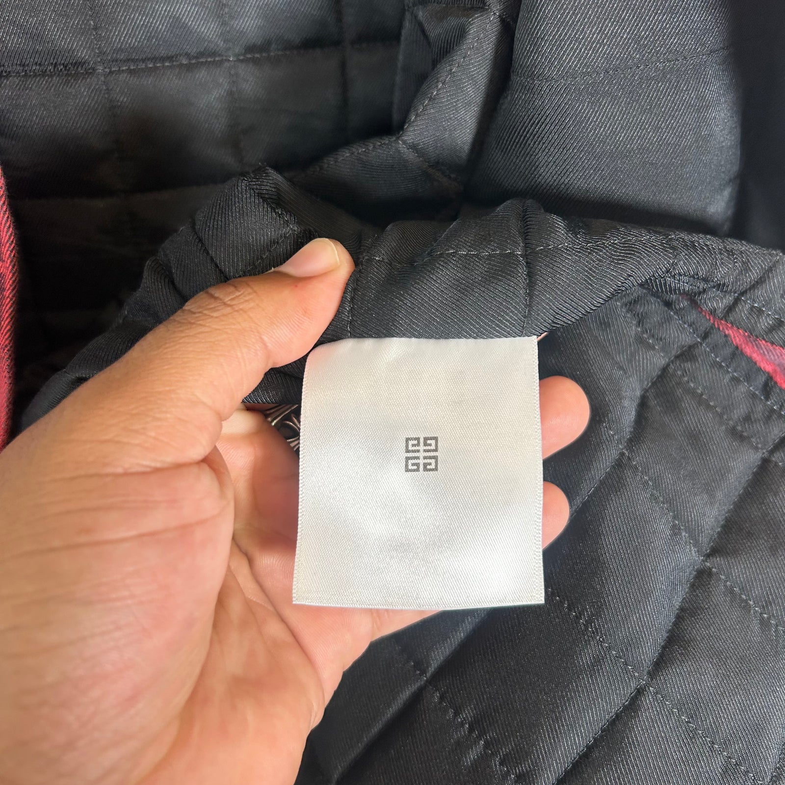 Givenchy 4G Plaid Quilted Jacket Size 42