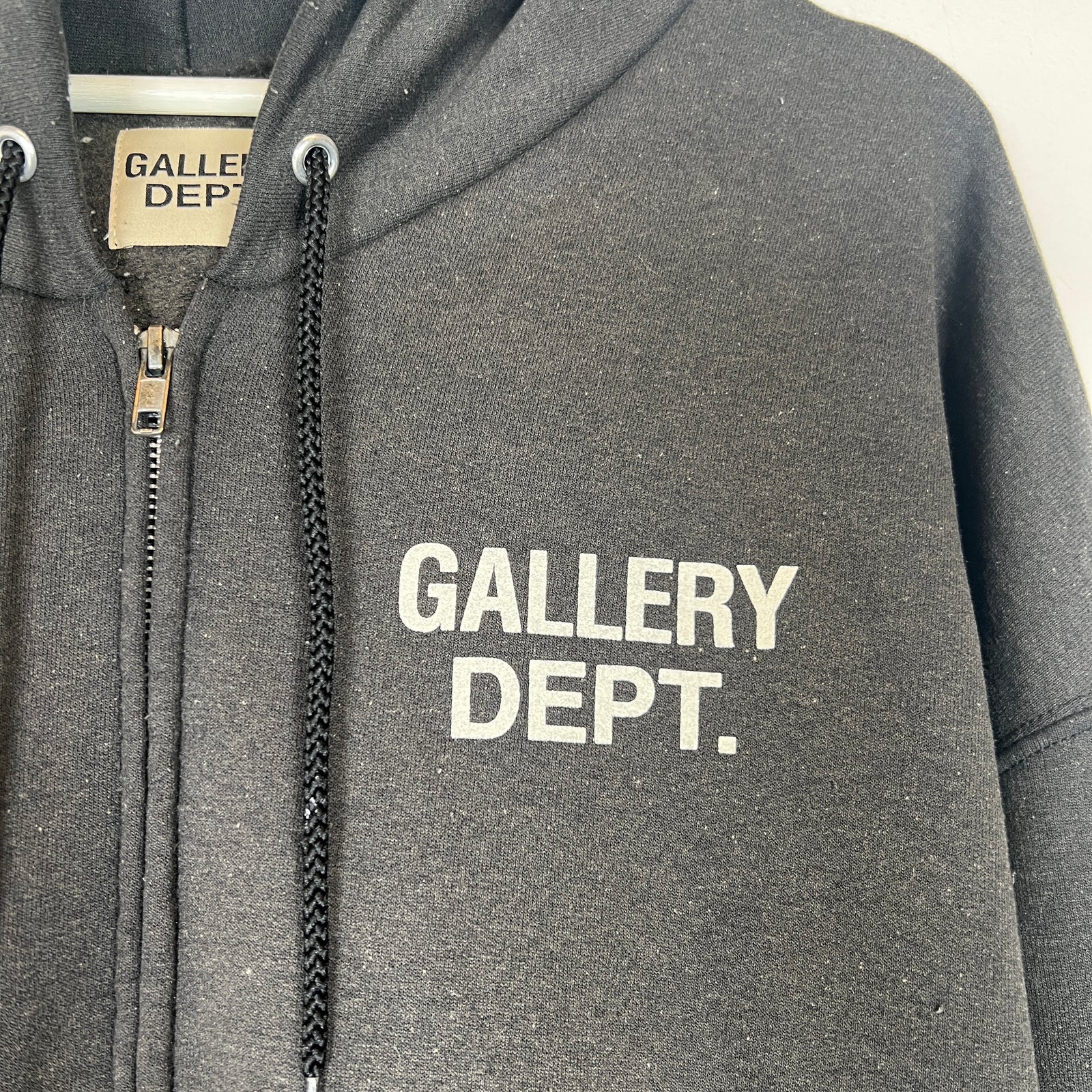 Gallery Dept Grey Vintage Zip-Up Hoodie Size XXL
