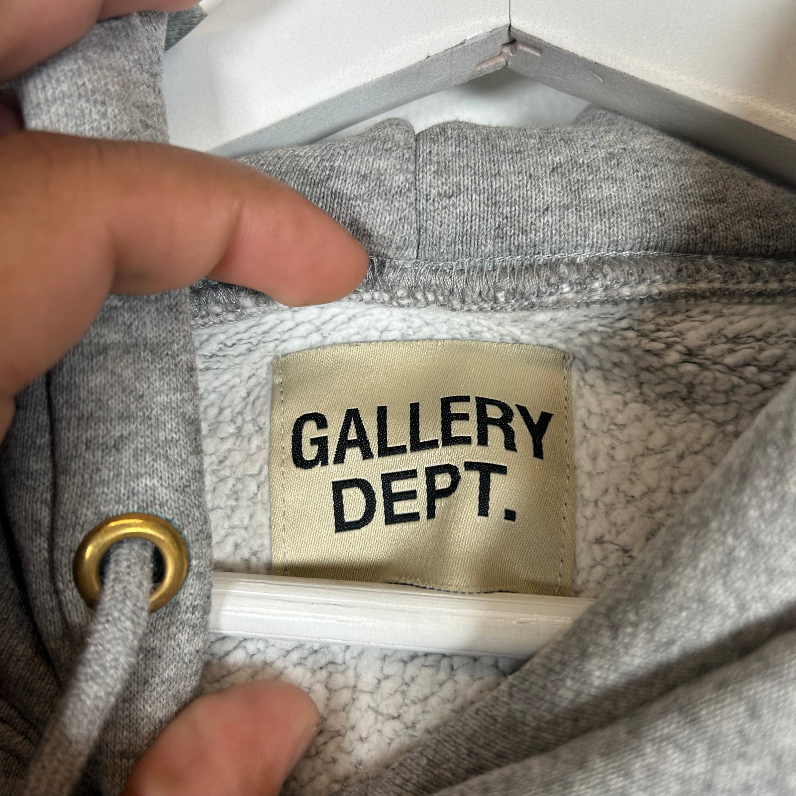 Gallery Dept Grey Logo Hoodie Size S