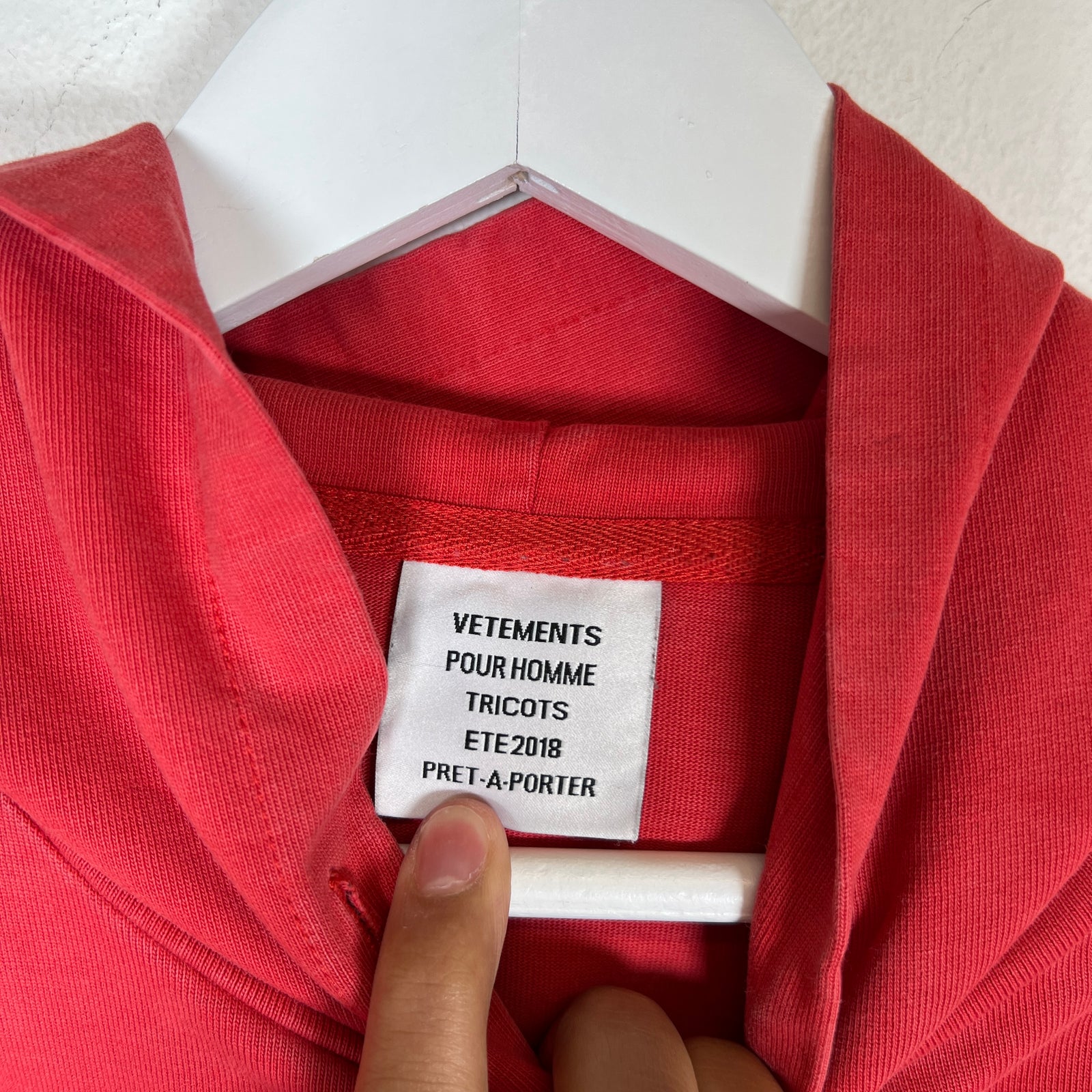 Vetements Red Graffiti Logo Hoodie Size XS
