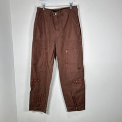 Stussy Brown Multi-Zip Cargo Pants Size 34
