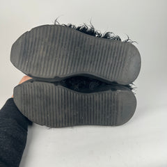 Rick Owens Drkshdw Black Fur Abstract Ramone Low-Top Size 8.5