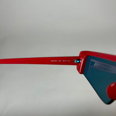 Balenciaga Red Ski Rectangle Glasses