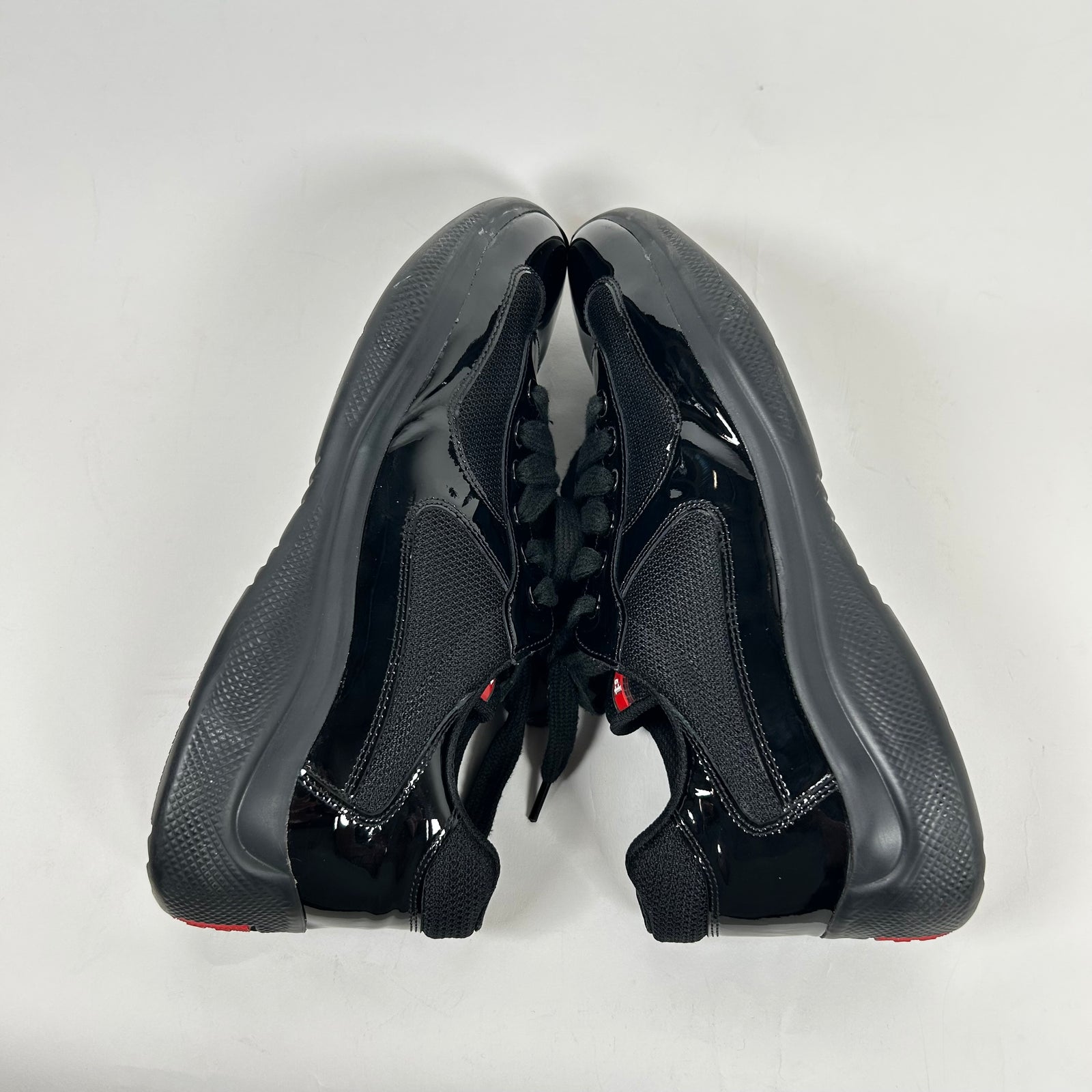 Prada Black Patent Leather Cup Sneakers Size 9