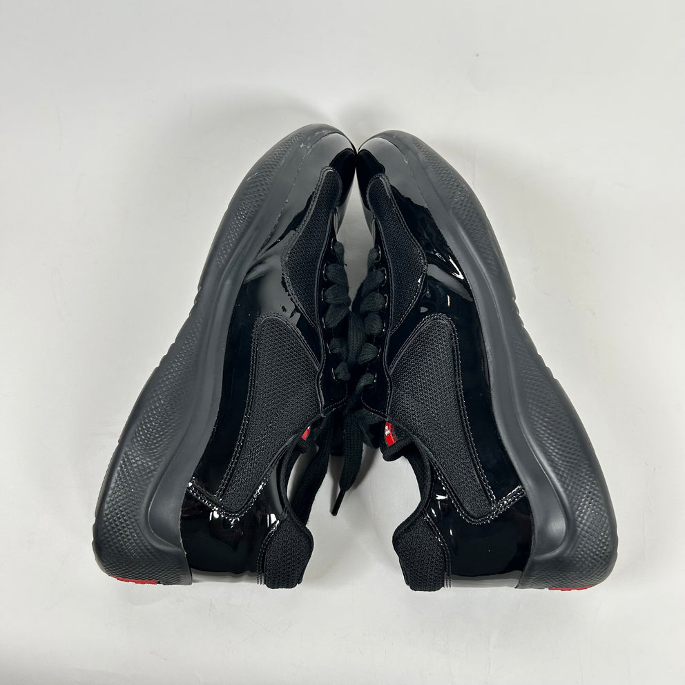 Prada Black Patent Leather Cup Sneakers Size 9