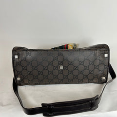 Gucci Brown GG Nylon Boston Bag