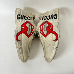 Gucci Rhyton Mouth Print Leather Sneaker Size 10.5